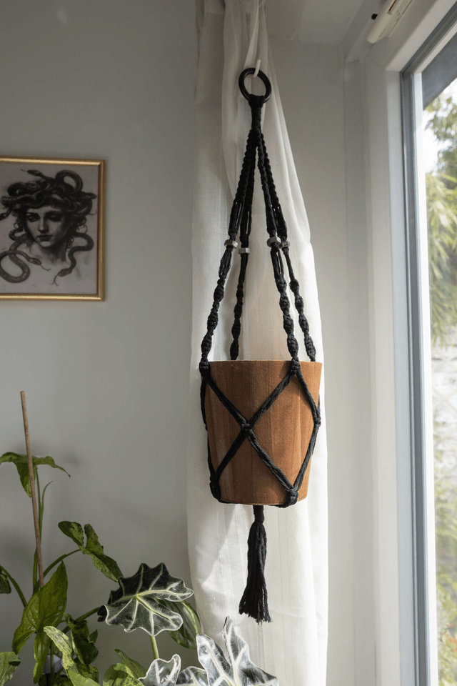 Plant Hugger🦇 Suspension Macramé Noir