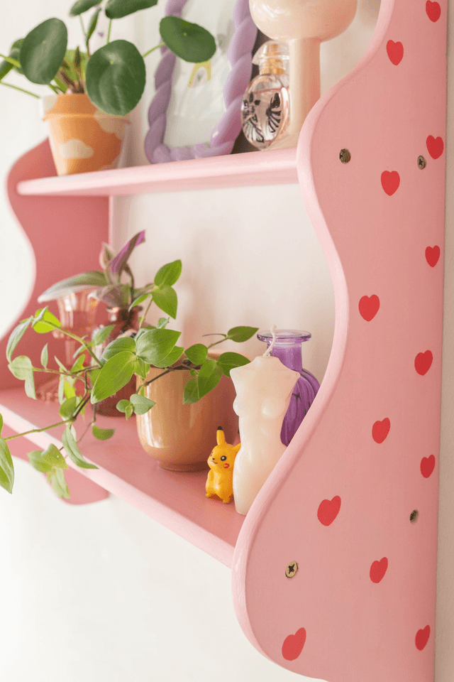 Pink Crush 💗 Étagère murale upcyclée