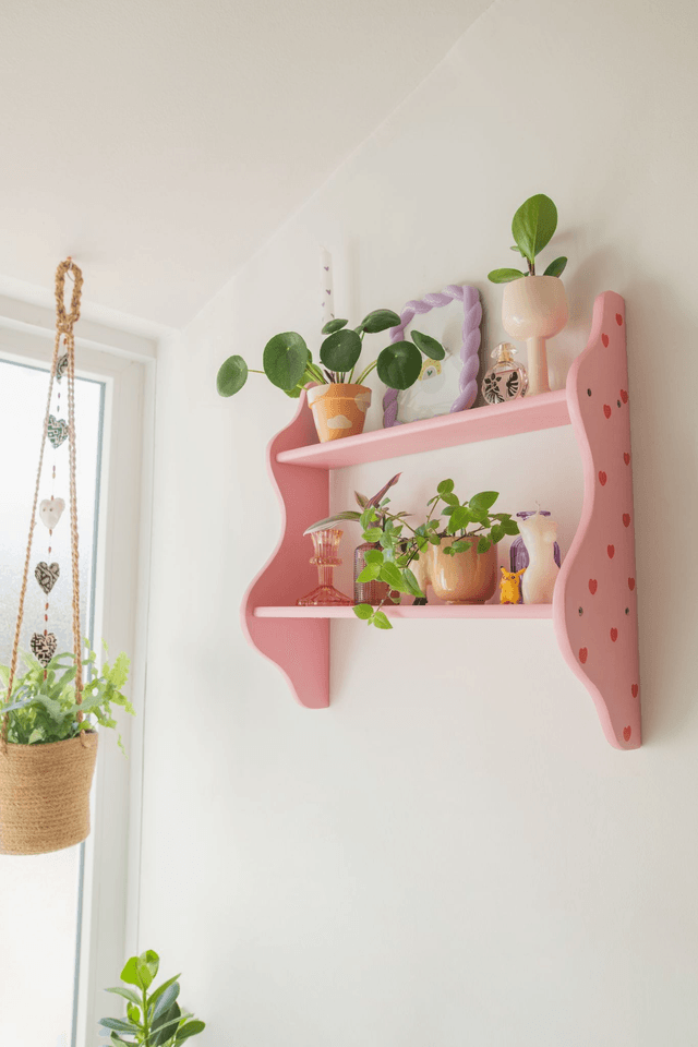Pink Crush 💗 Étagère murale upcyclée