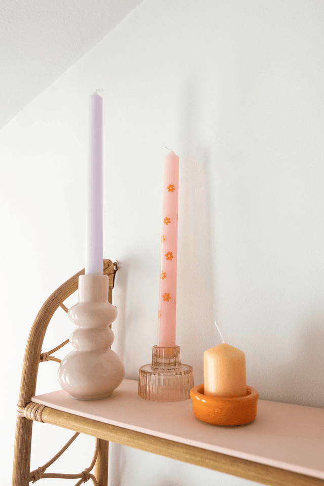 Glow Up Kit 🌸 Lot 3 bougeoirs vintage en verre et céramique